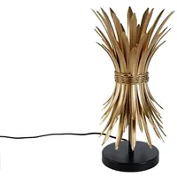 QAZQA Art-Deco-Tischlampe Gold - Wesley