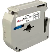 Ampertec P-Touch Band kompatibel zu M-K221SBZ schwarz auf weiß