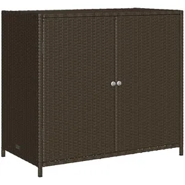 vidaXL Gartenschrank Braun 83x45x76 cm Poly Rattan