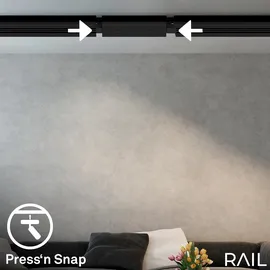 Briloner Rail Einspeisung Mitte Zubehör 20 cm Schwarz