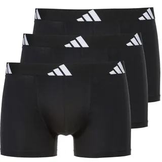adidas Active Flex Cotton Trunk Boxershorts Schwarz / Weiß L 3er Pack