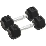 vidaXL Kurzhanteln 2 Stk. 8 kg Gusseisen schwarz