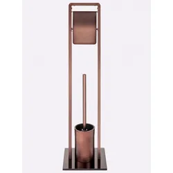 Badaccessoire-Set HEINE HOME, braun (bronzefarben), Glas, Stahl, Badaccessoires-Sets
