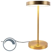 QAZQA Moderne Tischleuchte bronze inkl. LED - Disco