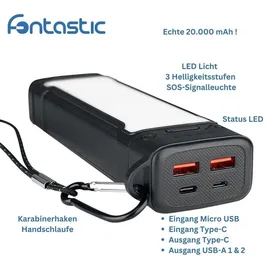 Fontastic Power Bank Atria20 20000mAh schwarz