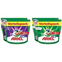 Ariel Waschmittel Pods All-in-1, Jahresvorrat Waschmittel 208 Waschladungen, Color+Universal, Kraftvolle Fleckenentfernung in nur 1 Waschgang