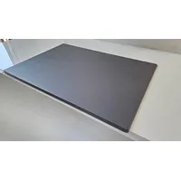 Gewinkelte Schreibtischunterlage mit Kantenschutz sanft lux Leder 90 x 47 Grau