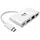 Tripp Lite U444-06N-HGU-C USB-C Multiport Adapter – HDMI, USB 3.x (5 Gbps) Nabenanschluss, Gigabit Ethernet, 60 W PD-Aufladung, HDCP, Weiß, 1920... - Weiß