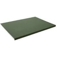 Eglooh - Talia - Gewinkelte Schreibtischunterlage Leder Grün cm 90x60 - Modernes Design, Innenseele aus Stahl mit L-geformtem Vorderprofil und rutschfester Boden - Made in Italy