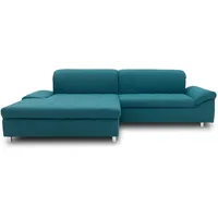 DOMO. collection Ecksofa Mika, Sofa in L-Form, Eckcouch, Polsterecke 260 x 178 x 80 cm (BxTxH), türkis