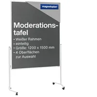Magnetoplan Moderationstafel 120 x 150 cm Grau