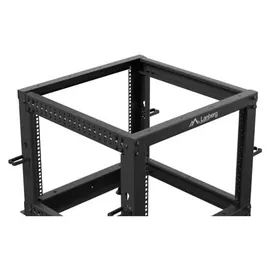 LANBERG Open Rack 19" 9U 600X600-1100 Adjustable Black