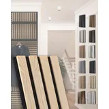 Akustikpaneele für Feuchträume - 2400 × 561 mm, (1 Paneel, Kiefer-Optik) | schallabsorbierend & feuchtigkeitsbeständig | für Bad, Terrasse, Wintergarten | Wand- & Deckenmontage