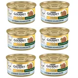 GOURMET Gold Succulent Delights Nassfutter mit Meeresfischen adulte Katzen 6x85g