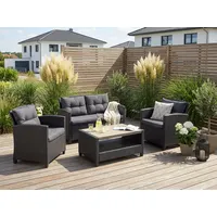 Konifera St. Tropez Loungeset schwarz