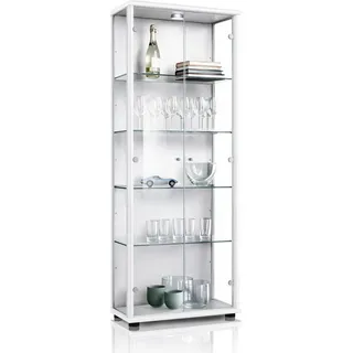 K-Möbel Vitrine 2-türig 176 x 67 x 33 cm Weiß