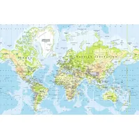 Papermoon Fototapete »WELTKARTE-ABSTRAKT 3D DESIGN TAPETE XXL POSTER WANDBILD«,