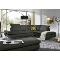 W.Schillig Eckcouch Polyester L-Form 296cm Grün