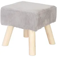 Relaxdays Hocker Cord 30 x 30 x 30 cm Grau/Bronze