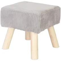 Relaxdays Hocker Cord 30 x 30 x 30 cm Grau/Bronze
