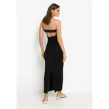 lscn by lascana Bandeaukleid Maxi Schwarz 46