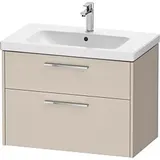 Duravit D-Code Waschtischunterschrank DC4672010910000 ,Griff Chrom, Taupe Matt, Wandhängend, Schubkästen 2, 784x555x460 mm