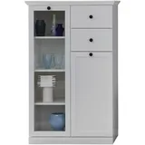 trendteam Vitrine Baxter 81 x 41 x 129 cm Weiß
