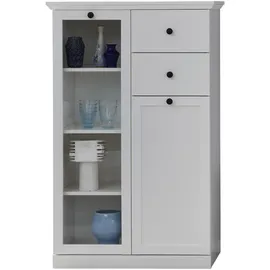 trendteam Vitrine Baxter 81 x 41 x 129 cm Weiß