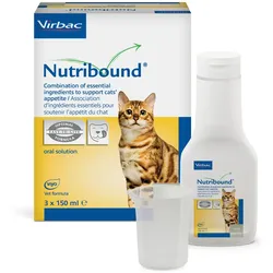 VIRBAC Nutribound Lösung zum Einnehmen für Katzen in der Rekonvaleszenz 3x150 ml-neue Version