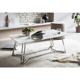 SalesFever Nobile Marmor silber/weiß 110 x 40 x 60 cm
