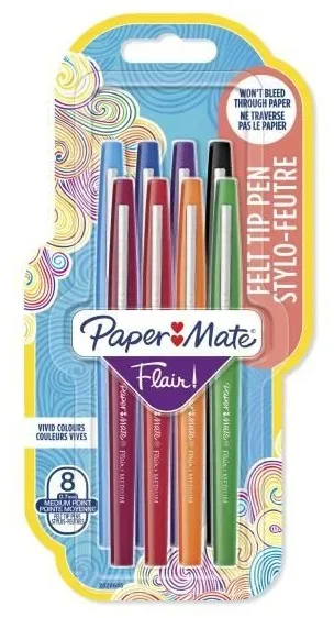 Paper Mate FLAIR ORIGINAL - Filzstift - verschiedene Farben - wasserbasierte Tin