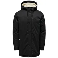 ONLY & SONS "ALEX TEDDY PARKA" Gr. M, schwarz Herren Jacken