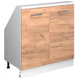 Vicco Kommode + Sideboard, Dachschrägenschrank Rion, Goldkraft Eiche, mit 2 Türen geeignet für die platzsparende Aufbewahrung unter Dachschrägen
