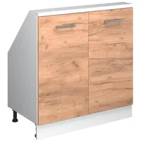 Vicco Kommode + Sideboard, Dachschrägenschrank Rion, Goldkraft Eiche, mit 2 Türen geeignet für die platzsparende Aufbewahrung unter Dachschrägen