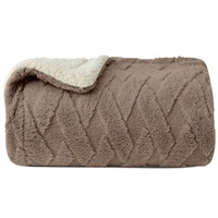 Wohndecke MT09, KEAYOO, Sherpa Fleece Warm Decke Kuscheldecken für Bett, Sofa und Couch