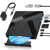 Externe Blu-Ray-Laufwerke, Blu-Ray-Brenner, 40 Gbit/s mit HDMI/LAN-Anschluss, externer Blu-Ray-Brenner, unterstützt 100 G Disc R/W, externes Blueray/DVD-Laufwerk für PC, Windows, Linux, MacOS