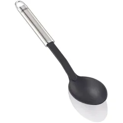 LEIFHEIT Servierlöffel schwarz, silber Edelstahl, Kunststoff