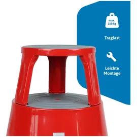 Dönges Rollhocker, Metall, rot