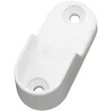 Amig - 2er-Pack ovale Seitenhalterungen - Zamak - Farbe: Weiß - Zum Anbringen von Kleiderstangen in Schränken oder Möbeln - Sicher und einfach zu montieren - Maße: 30 x 15 x 45 mm