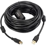 MicroConnect USB-A auf USB-B 10 m Schwarz