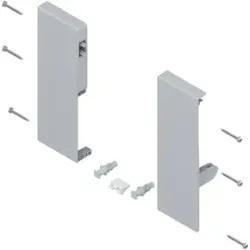 Blum TANDEMBOX Fronthalter, Höhe C, für Innenauszug mit 1-fach Reling, links/rechts, für TANDEMBOX antaro, weissgrau