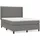 vidaXL Boxspringbett 140 x 200 cm Dunkelgrau