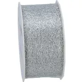 Präsent Geschenkband Metallic Lace glänzend silber 40,0 mm x 20,0 m