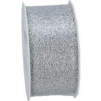 Präsent Geschenkband Metallic Lace glänzend silber 40,0 mm x 20,0 m