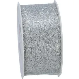 Präsent Geschenkband Metallic Lace glänzend silber 40,0 mm x 20,0 m
