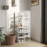 Schuhboxen, 12er Set, Schuh-Organizer aus Kunststoff