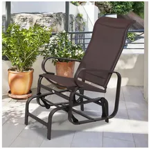 Outsunny Schaukelstuhl Gartenstuhl 78 x 60 x 105 cm braun 1 St.