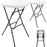 CASARIA Stehtisch Ø 72 x 110 cm Weiß