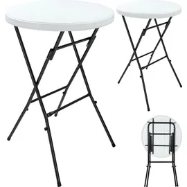 CASARIA Stehtisch Ø 72 x 110 cm Weiß