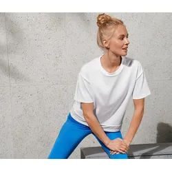 Tchibo - Mesh-Sportshirt - Damen - Gr. S - weiß